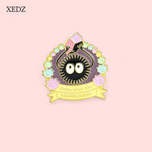 XEDZ Jewelry Black Bacteria Ball Enamel Brooch Cute Cocci Complete Human Work Badge Flower  Jewelry Gift 2024 - buy cheap