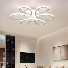 Iluminación LED de araña moderna para sala de estar, lámpara de araña de interior con patrón de flores de lujo para dormitorio, lampadario 2024 - compra barato