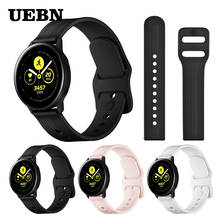 UEBN-Correa de silicona liqupara reloj Samsung, pulsera de silicona de 20mm para Galaxy watch de 42mm Active 2, 40mm y 44mm / Gear Sport y S2 2024 - compra barato
