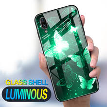 Luxury Glass Luminous Case Funda For Vivo V11 Pro V11i Cover Glass Back cover For Vivo V15 Pro Y97 Z5X Case 2024 - buy cheap