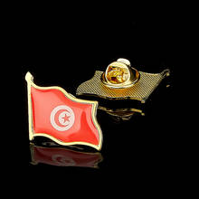 African Country The Republic of Tunisia Fashion Flag Lapel Pin Metal Brooch Jewelry Clothes/Bag Accessories 2024 - buy cheap