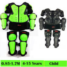 Child Kids Age 4-15 Motorcycle Cycling Motocross Body Armour Vest Scooter Riding Skating Knee Elbow Guard 2024 - buy cheap