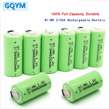 Дешевые MJKAA ni-mh 2/3AA 600mAh аккумуляторная батарея зеленая полоса коврик для сварки использовать для бритвы 2024 - купить недорого