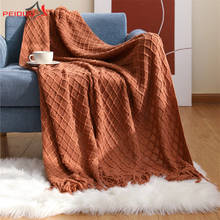 PEIDUO Textured Solid Soft Sofa Throw Blanket Couch Cover Knitted Decorative Blanket for Couch/Sofa/Bed 2024 - buy cheap