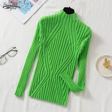 2021 Autumn New  Knitted Sweater Women Pullover Long Sleeve Office Lady Jumper Sweater Slim Solid Sweaters Casual Tops New 17041 2024 - buy cheap