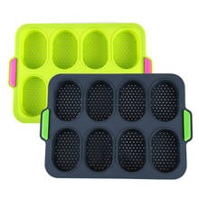 Non Stick Baking Mold Kitchen Supplies Cake Food Grade Silicone French Bread Mold Household Hamburger Molds Muffin Pan Tray 2024 - buy cheap