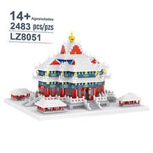 Lezi Mini Blocks Palatial Architecture Chinese Castle Building Bricks Snow Palace Kids Toys for Children Gifts Girl Present 8051 2024 - buy cheap
