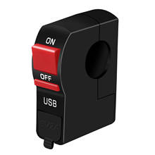 Interruptor de botón de encendido-apagado para manillar de motocicleta, conector de arranque, interruptor de controlador de manillar con cargador USB de 5V 2.1A 2024 - compra barato