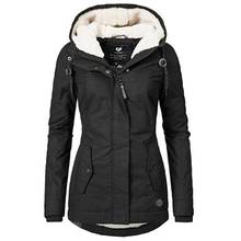 Winter Parkas Coat Thick Hooded Women Jacket Cotton Warm Female Windproof Outerwear Zipper Pocket Hooded Drawstring Overcoats 2024 - buy cheap