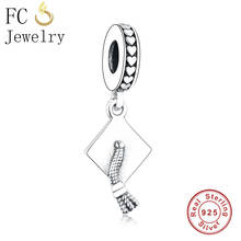 FC Jewelry Fit Original Brand Charms Bracelet 925 Sterling Silver Graduation Doctorial Hat Beads For Making Boy Girl Berloque 2024 - buy cheap