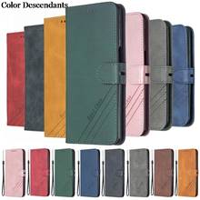 Leather Case for Samsung Galaxy S21 Ultra Plus A21 A51 A71 Note 20 A02S A12 A32 A42 A52 A72 5G M31S M51 S20 FE Wallet Flip Cover 2024 - купить недорого