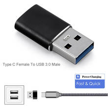 Переходник с Type C «мама» на USB 3,0 «папа» Otg адаптер зарядное устройство конвертер для Macbook Nexus Huawei USB C Type-C на Usb зарядный адаптер 2024 - купить недорого