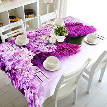 Mantel púrpura 3D para decoración del hogar, ramo de mesa de árbol de Navidad, fiesta de cumpleaños y cena, 1 ud. 2024 - compra barato