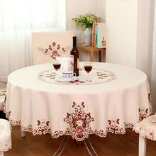 Retângulo pastoral bordado floral padrão toalha de mesa pano de mesa decoração para casa casamento flor cadeira capa têxtil casa 2024 - compre barato