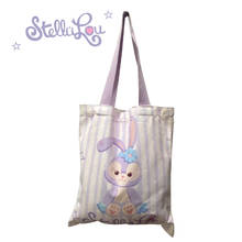 Bolso de lona Kawaii Stella Lou para niños y niñas, bolsa de gran capacidad de dibujos animados, un solo hombro, retícula, regalos 2024 - compra barato