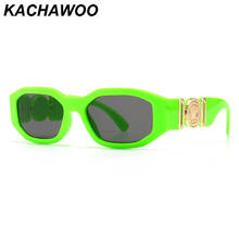 Kachawoo green sunglasses women square retro sun glasses female birthday gifts candy color black metal decoration European 2024 - buy cheap