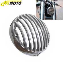 Retro Motorcycle 5.75" Headlight Chrome 5 3/4" Headlamp Grill Guard Cover Universal for Harley Sportster XL833 XL1200 2004-2014 2024 - buy cheap