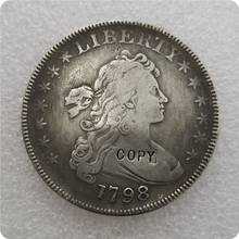 США 1798 13 звезд драпированный бюст женская монета памятные монеты-копия монет медаль копия доллара 2024 - купить недорого