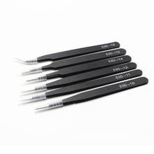 6Pcs Tweezers Tool Set ESD 10-15 Safe Anti-static Stainless Steel Soldering Tweezers Tools for Soldering Station 2024 - buy cheap