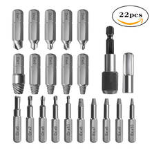 22pcs damaged screw extractor drill bit extractor drill tool bolt stud remover tool high speed steel screw broken wire extractor 2024 - buy cheap