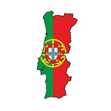 Personality Car Sticker Portugal Portuguese Sticker Map Flag Silhouette Bumper PVC Decal Sunscreen Waterproof 7cm*13cm 2024 - buy cheap