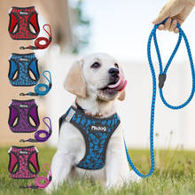 Soft Mesh Dog Harness Vest Reflective Pet Puppy Walking Training Harness Leash Set For Small Medium Dogs Cats Chihuahua Pug 2024 - buy cheap