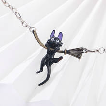 Miyazaki bonito gato preto colar anime pendurado varinha kiki serviço de entrega varinha pingente colares feminino jóias fãs lembranças 2024 - compre barato