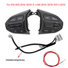 Botão do volante embutido, bluetooth, controle de volume, para kia k2 rio/rio x line 2024 - compre barato