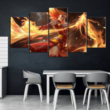 Pintura decorativa de 5 piezas, póster de juego para el hogar, Mural dota2, arte de animación, decoración de pared, pinturas 2024 - compra barato