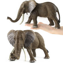 Modelo de animal de simulação de 31cm, figura de meninos, meninas, brinquedos, enfeites de carro de elefante africano, brinquedo para crianças, aprendizado, presente educacional 2024 - compre barato