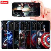 Funda negra suave de superhéroes de Los Vengadores de Marvel para Huawei Mate 10, 20X5G, 30, 40 RS, Lite, P, Smart, S, Z, Pro Plus 2024 - compra barato