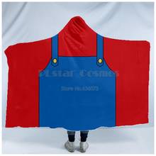 Plstar Cosmos Hot Super Mario cosplay Harajuk funny  Hooded Blanket 3D full print Wearable Blanket Adults men women style-5 2024 - buy cheap