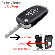 Car Auto Key Fob Case Shell Replacement Flip Folding Remote Cover with HU83 Blade for Citroen C2 C3 C4 C5 C6 C8 VA2 2024 - buy cheap