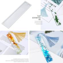 Marcapáginas de silicona rectangular, molde de resina para fabricación de joyas, artesanía, epoxi, transparente, DIY, Q4Q5 2024 - compra barato