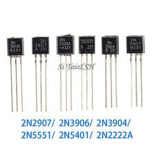 100pcs 2N3904 2N3906 2N4403 2N2907 2N4401 2N2222 PN2222 2N5401 2N5551 TO-92 TO92 transistor 2024 - buy cheap