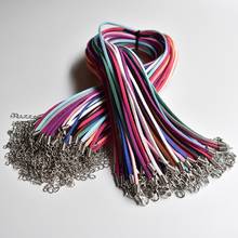 Fast Ship 3mm mixed Korea velvet Cord Necklace Rope Chain Lobster Clasp DIY Jewelry Accessories Wholesale 100pcs/lot free ship 2024 - buy cheap