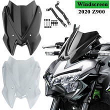 Motorcycle Windscreen Windshield Viser VIsor Double Bubble Wind Deflectos with Bracket For Kawasaki Z900 2020 Z 900 Accessories 2024 - buy cheap