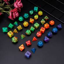 Luminous Polyhedral Sided Dice D4 D6 D8 D10 D12 D20 Set For RPG Poly Game 7pcs/set Whosale&Dropship 2024 - buy cheap