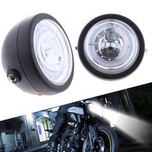 Faro de motocicleta de estilo redondo, luz de lente transparente blanca de 5,2 pulgadas, 35W, Universal 2024 - compra barato