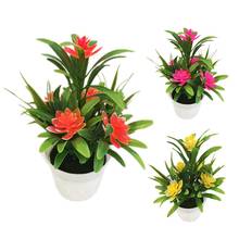 Artificial Fake Lotus Flower Potted Plant Bonsai Wedding Party Garden Home Decor Artificial Plants New Cheap Fake Flowers 2024 - buy cheap