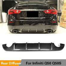 Carbon Fiber FRP PU Rear Bumper Diffuser Lip Spoiler for Infiniti Q50 Base and Sport 2014 - 2017 Exhaust Diffuser 2024 - buy cheap