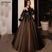 Nova remessa vestido formal preto sexy 2021, vestido de festa à noite, com renda, corpete, vestido de baile 2024 - compre barato