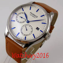 43mm parnis white dial date power reserve blue marks ST2530 Automatic movement mens watch 2024 - buy cheap