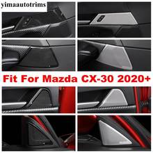Altavoz estéreo de Audio para coche, cubierta de marco de sonido, embellecedor, accesorios de acero inoxidable para Interior para Mazda CX-30 2020 2021 2024 - compra barato