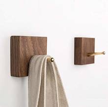 New Strong seamless hook wooden bedroom wall hook hook hook hook door solid wood creative Japanese hook 2024 - buy cheap