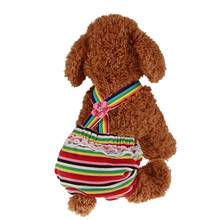 Pet Dog Puppy Colorful Striped Shorts Diaper Washable Sanitary Short Panties Underwear Briefs For Female Dogs Pet 2024 - buy cheap