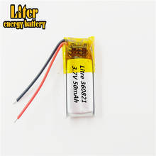 Li-polímero recarregável do íon de li da bateria lipo do polímero do lítio de 351020 3.7v 360821 50mah para o pm de diy, cabeça 1.25a/b da conexão 2024 - compre barato