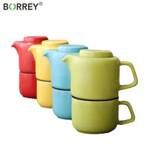BORREY Color Ceramic Flower TeaPot Set Office Coffee Cup Mug Afternoon Tea Turkish TeaPot Filter Puer Oolong Kung Fu Tea Teaware 2024 - buy cheap