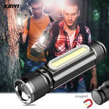 Multifunctional USB Rechargeable LED Flashlight Built-in battery Powerful 6000LM T6 torch Side COB Light  tail magnet Work Light 2024 - buy cheap