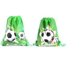 1pc Football non-woven drawstring bag backpack kids travel school decor gift bags  green drawstring backpack pocket 2024 - buy cheap